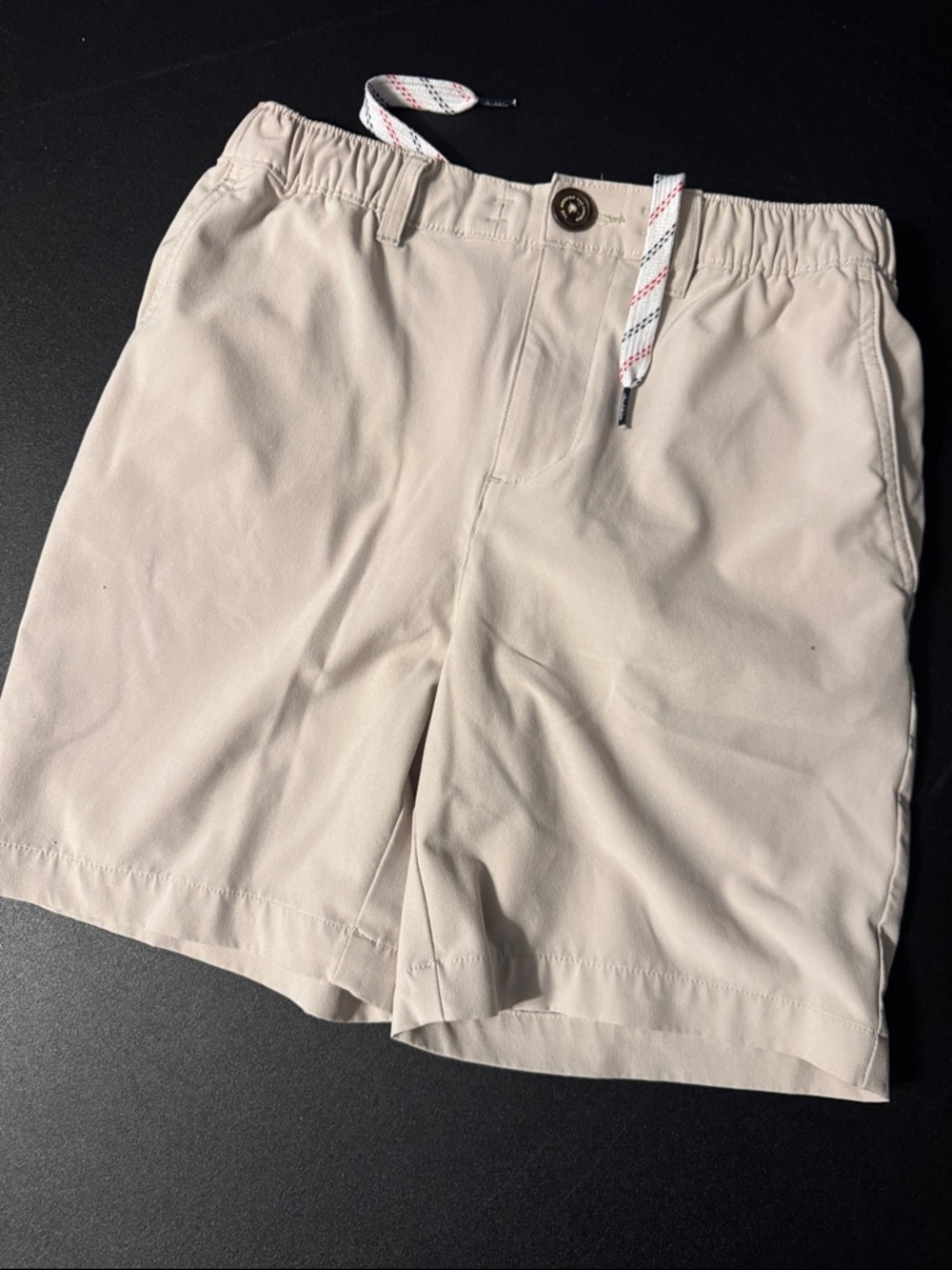 Boys Casual Drawstring Shorts - Beige